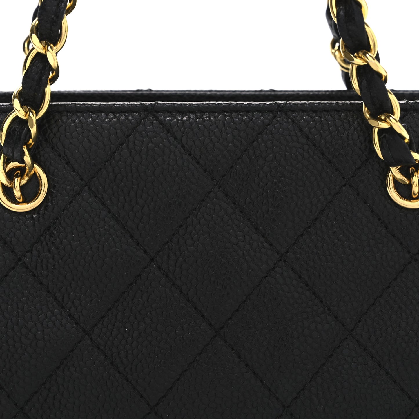 Caviar Quilted Shoulder Bag Black