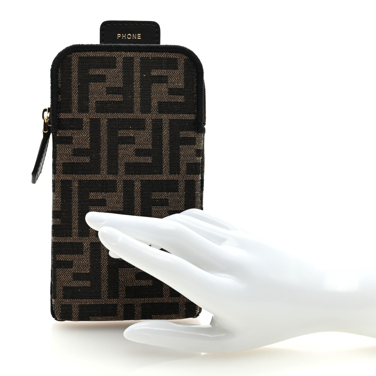 Fabric Jacquard FF 1974 Cell Pocket Strap You Case Tobacco Moro Black