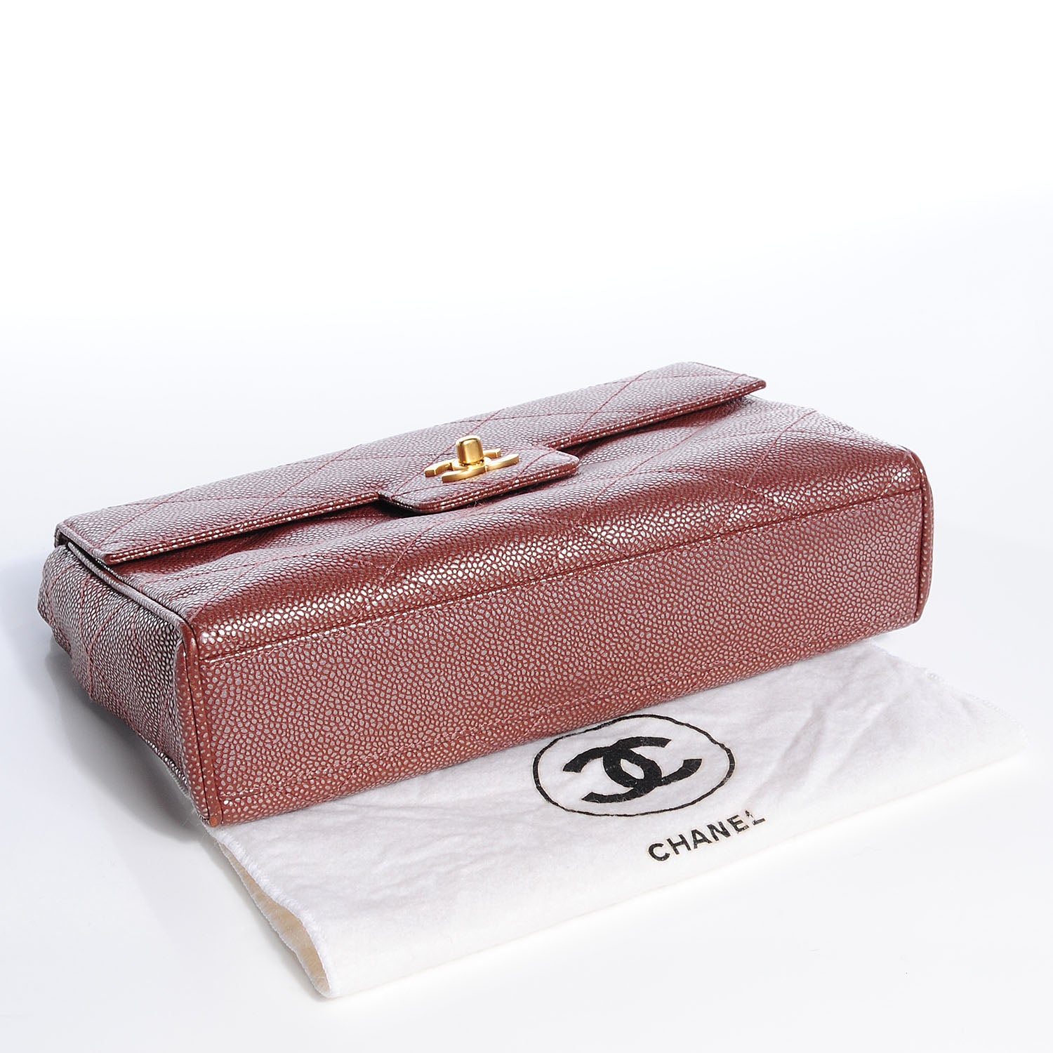 Chanel Metallic Caviar Quilted Medium Single Flap Bag 4 of 9
