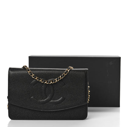 Chanel Caviar Timeless CC Wallet On Chain WOC Black 11 of 11