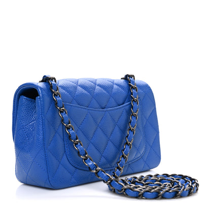 Chanel Caviar Quilted Mini Rectangular Flap Blue 3 of 10