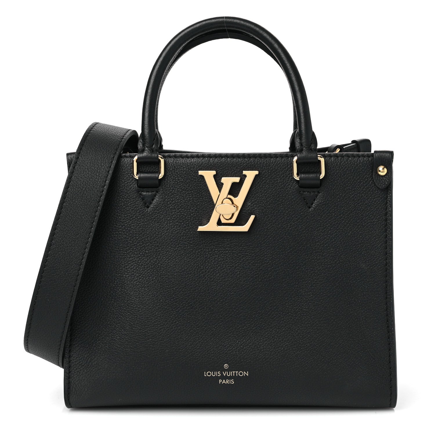 Louis Vuitton Calfskin Lock & Go Tote Black 1 of 9