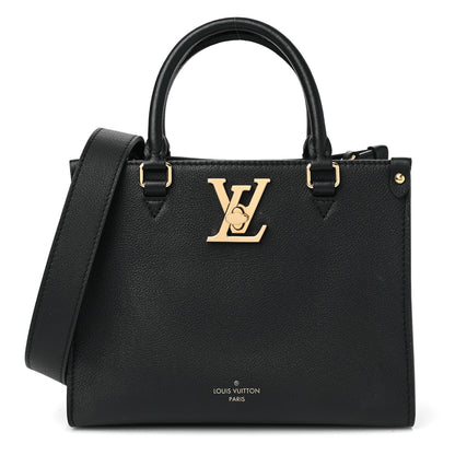 Louis Vuitton Calfskin Lock & Go Tote Black 1 of 9