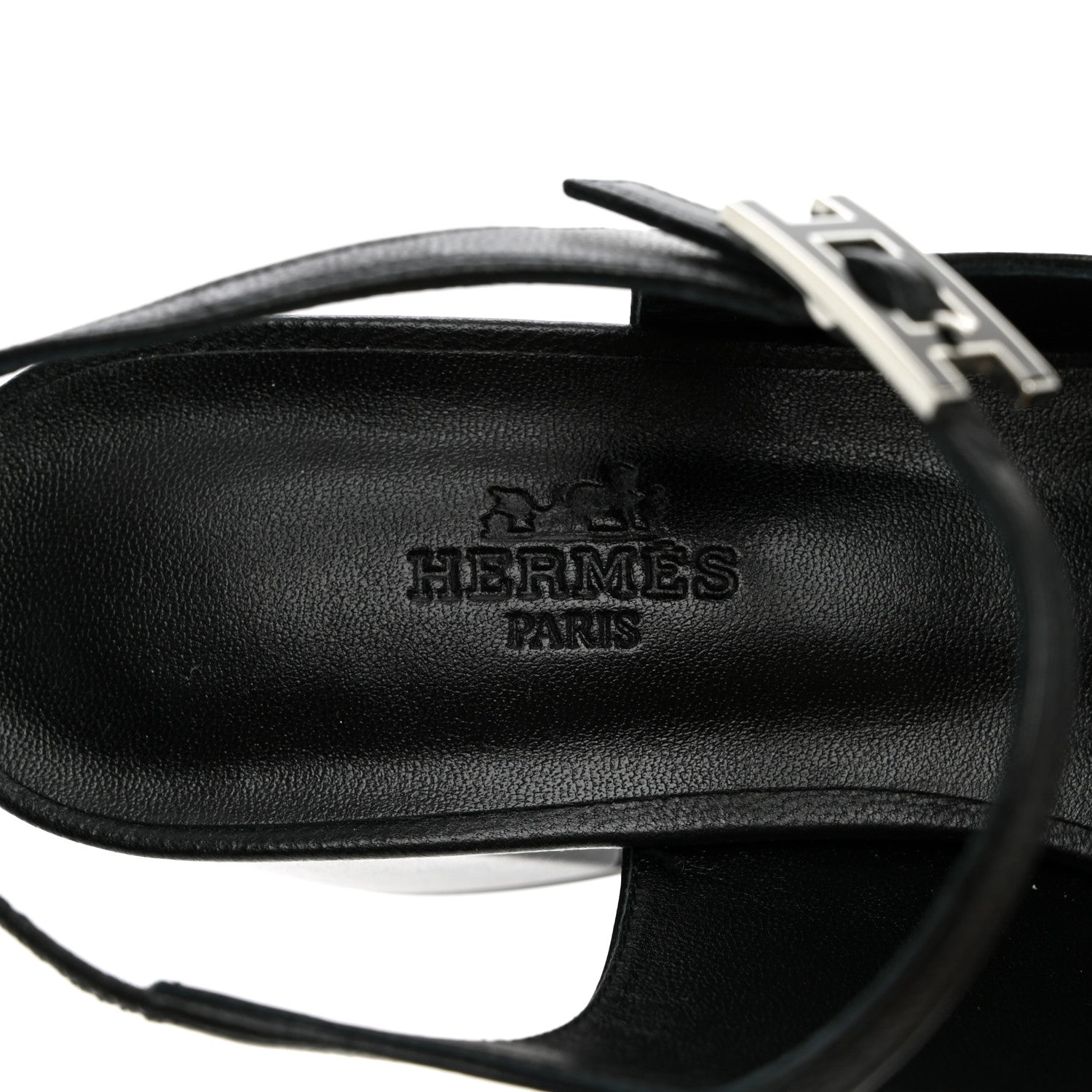 Hermes Goatskin Jackie 50 Pumps 37 Black 7 of 8