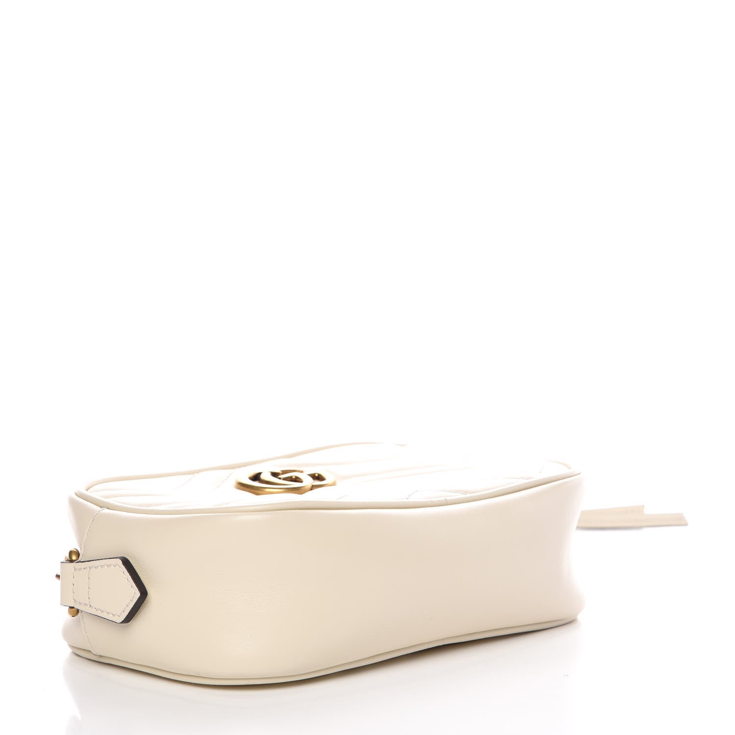 Gucci Calfskin Matelasse Mini GG Marmont Chain Shoulder Bag White 4 of 11