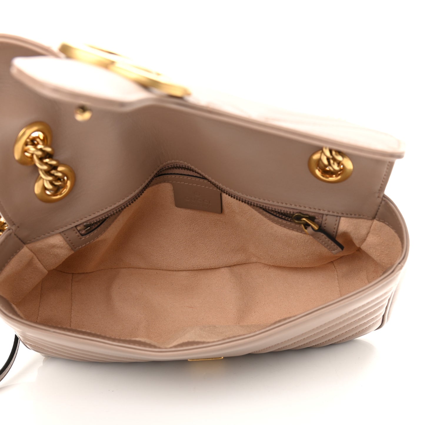 Calfskin Matelasse Small GG Marmont Shoulder Bag Porcelain Rose