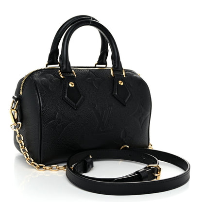 Louis Vuitton Empreinte Monogram Giant Speedy Bandouliere 20 Black 3 of 11