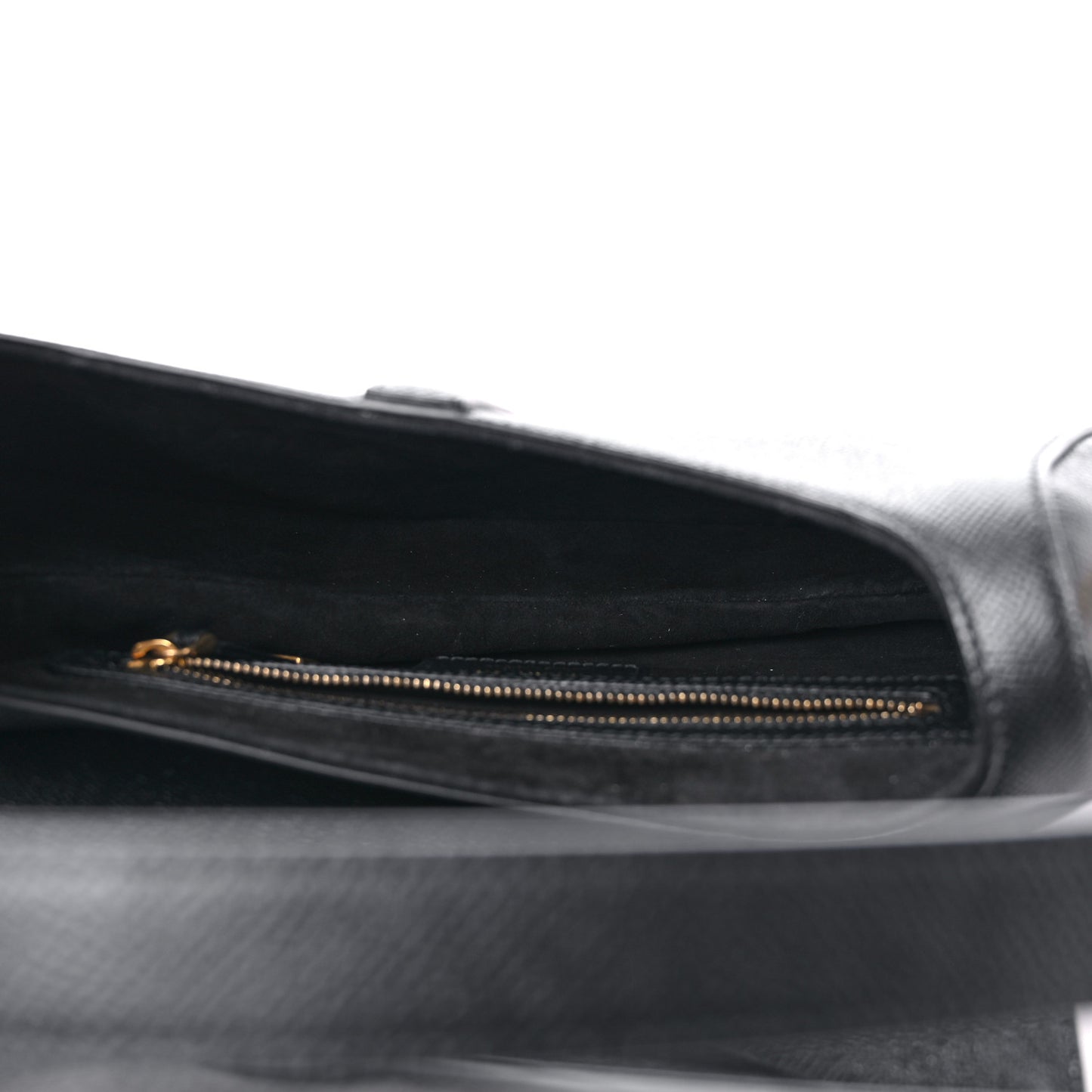 Grained Calfskin Saddle Bag Black
