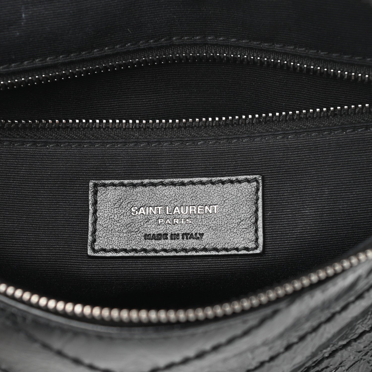 Saint Laurent Crinkled Calfskin Matelasse Monogram Niki Body Bag Black 7 of 11