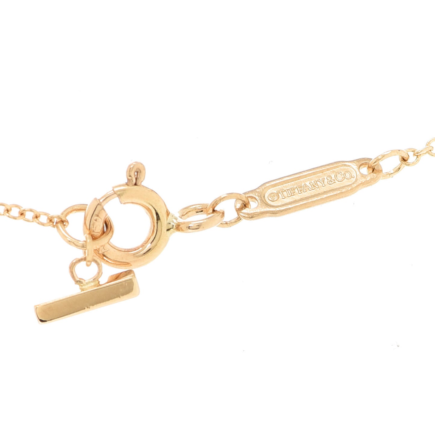 18K Yellow Gold Small T Smile Pendant Necklace