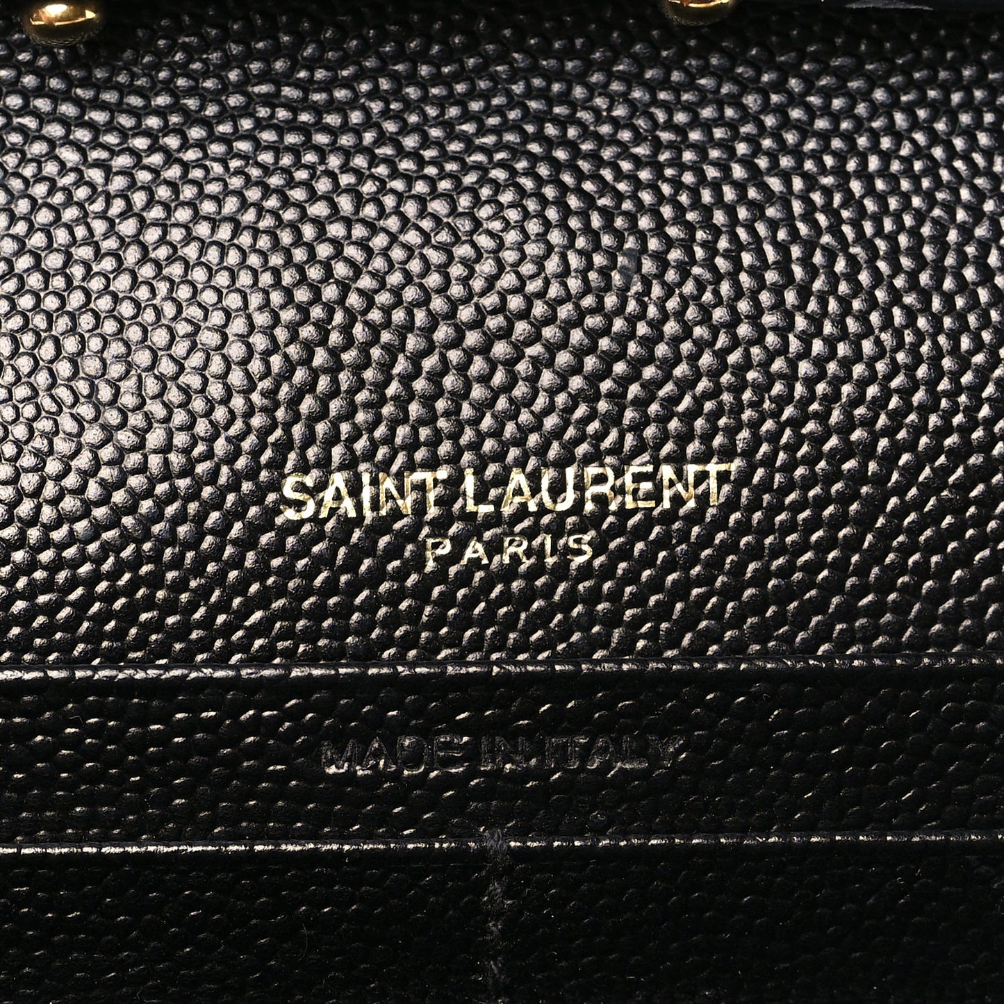 Grain De Poudre Matelasse Chevron Monogram Chain Wallet Black