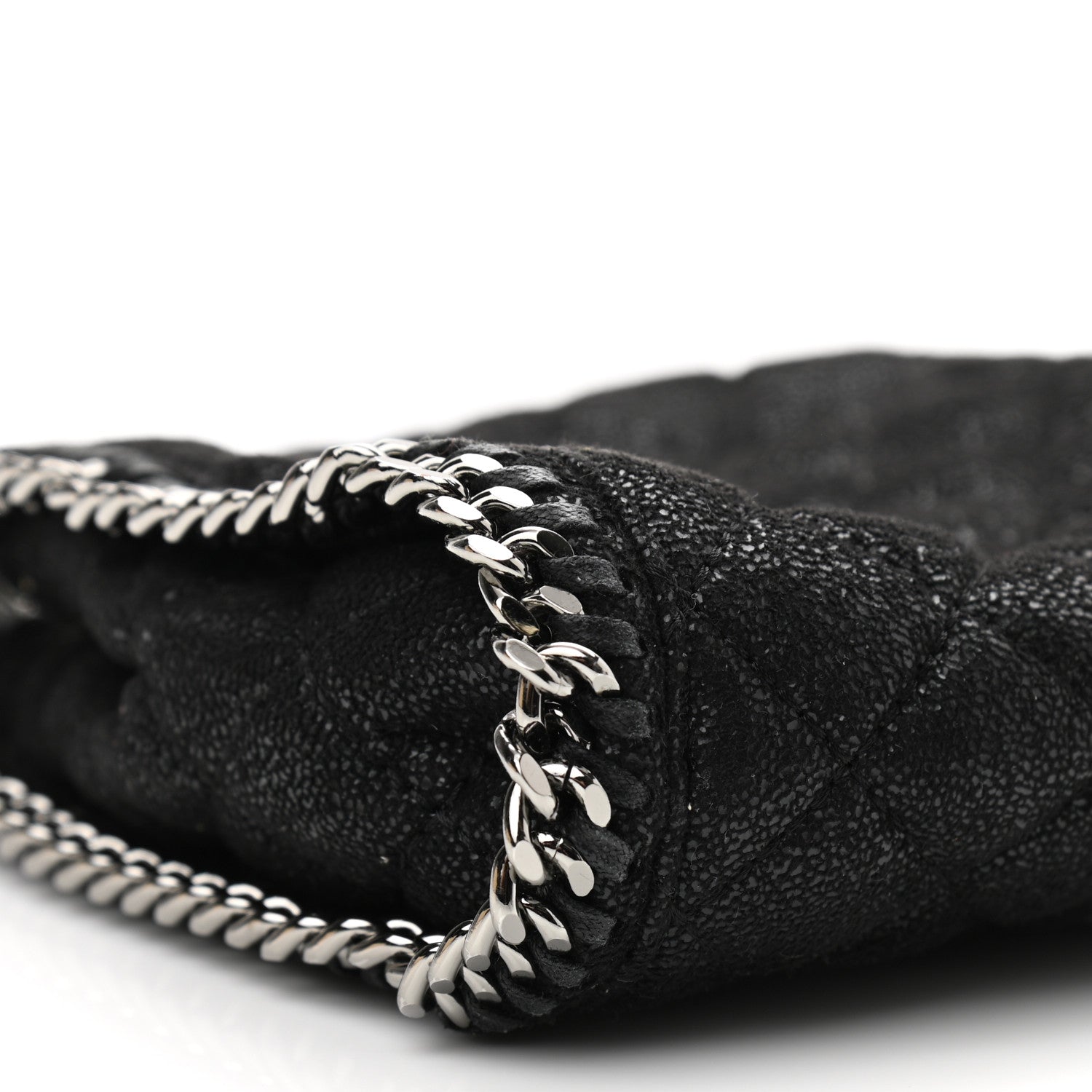 Stella McCartney Shaggy Deer Quilted Tiny Falabella Tote Black 8 of 9