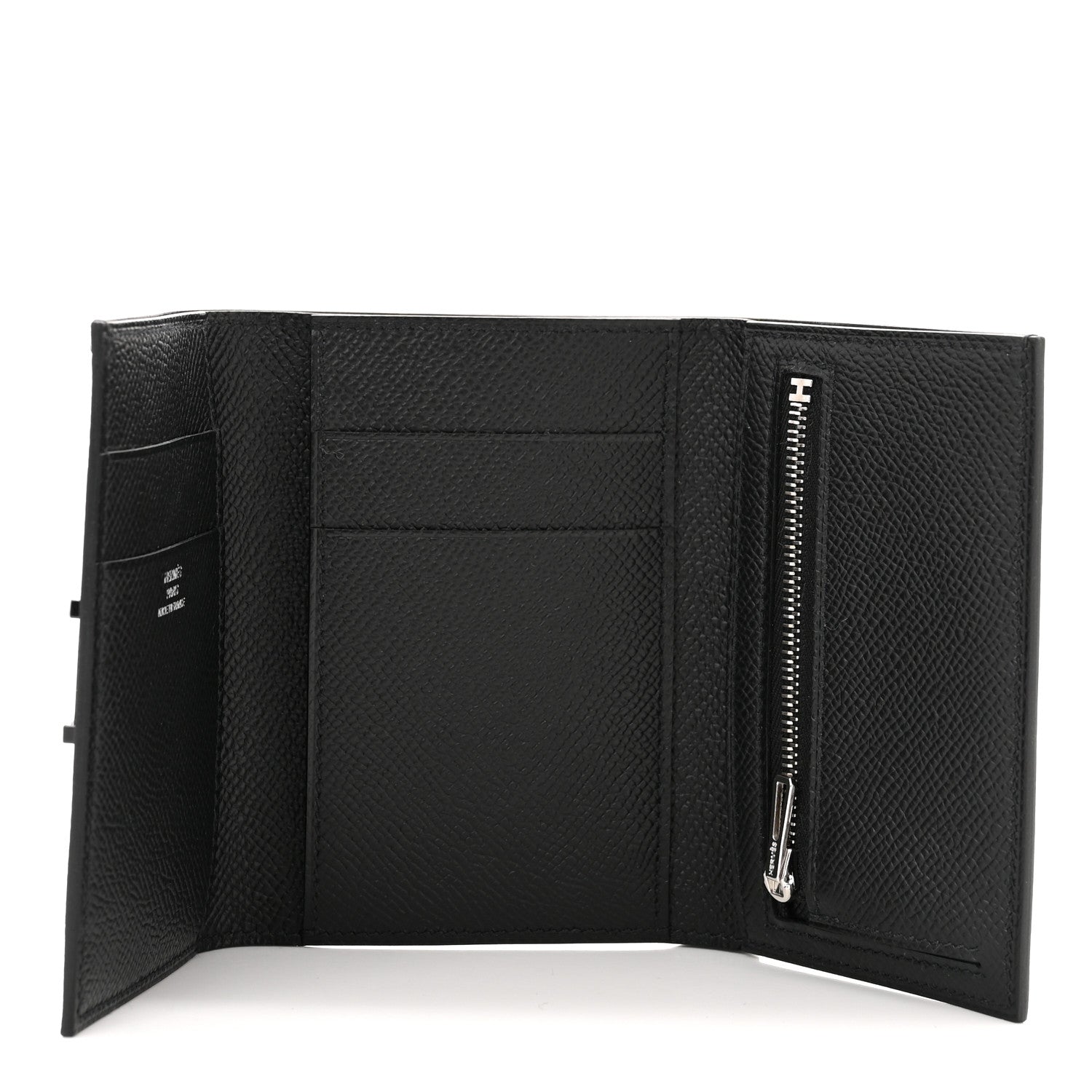 Hermes Epsom Tri-Fold Compact Monochrome Bearn Wallet Black 5 of 7