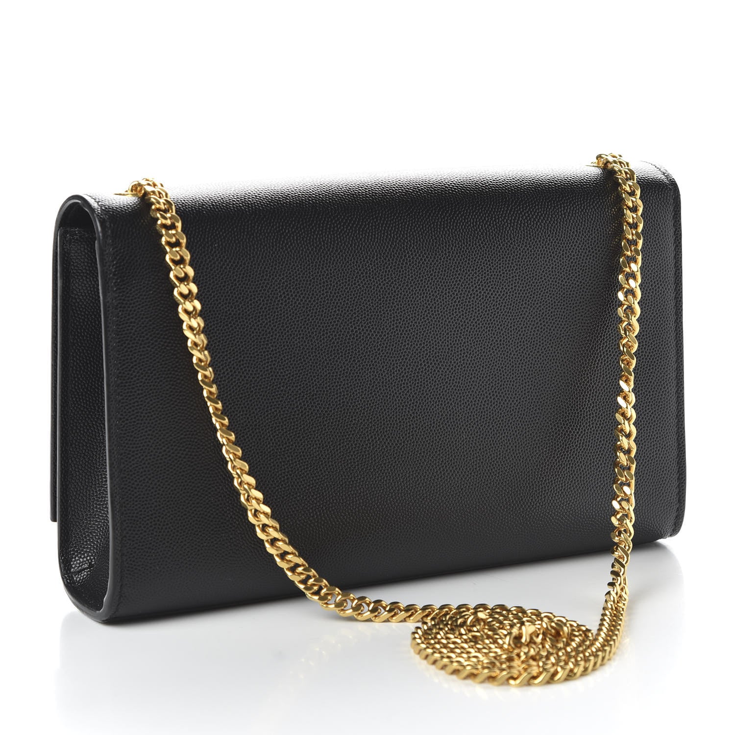 Saint Laurent Grain De Poudre Medium Classic Monogram Kate Satchel Black 3 of 9