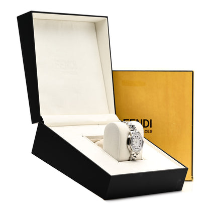 Fendi Stainless Steel Diamond Bezel Mother of Pearl Topaz 34mm Crazy Carats Quartz Watch 7 of 7
