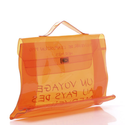 Hermes Vinyl Souvenir De L'Exposition Kelly Orange 2 of 10