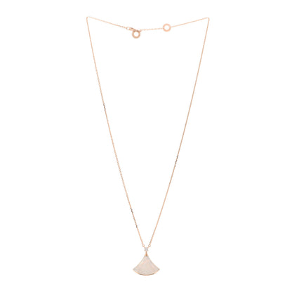 Bulgari 18K Rose Gold Diamond Mother of Pearl Divas' Dream Pendant Necklace 3 of 5