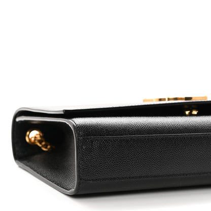 Saint Laurent SAINT LAURENT Grain De Poudre Medium Classic Monogram Kate Satchel Black 8 of 9