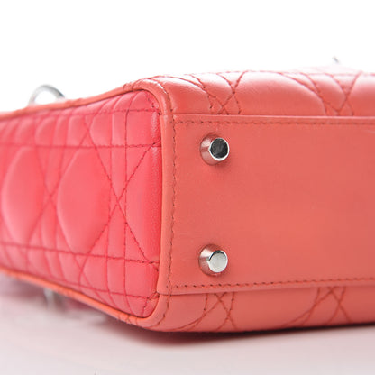 Christian Dior Lambskin Cannage Mini Tri-Color Lady Dior Pink 8 of 12