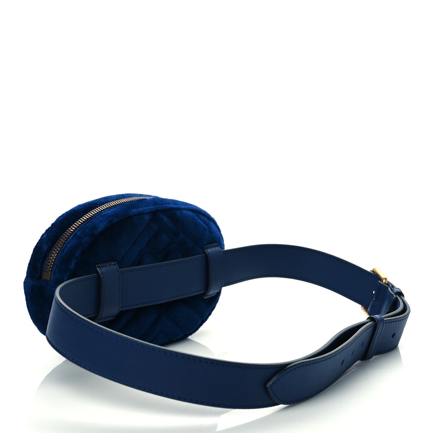 Velvet Matelasse GG Marmont Belt Bag 95 38 Cobalt Blue