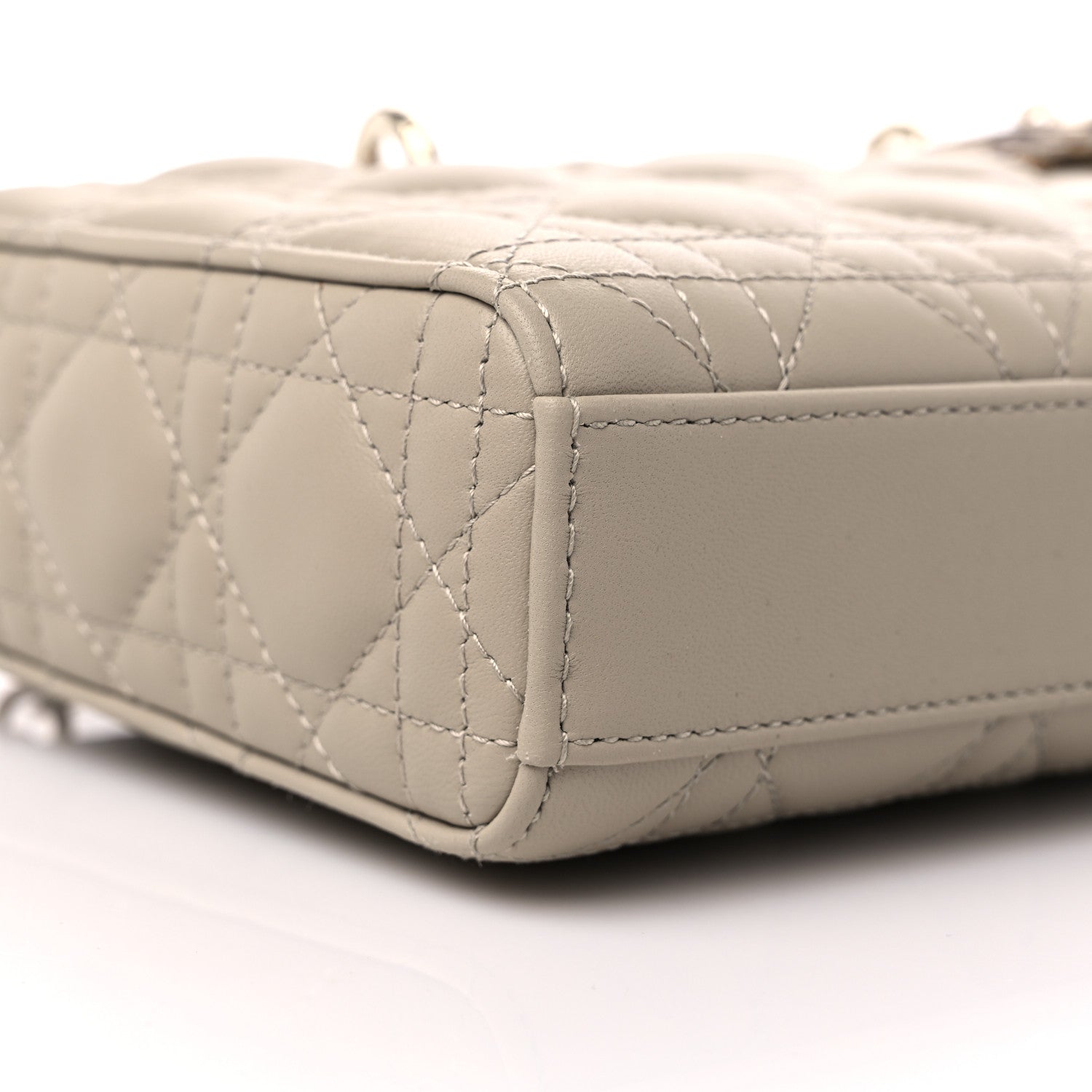 Christian Dior Lambskin Cannage Medium Lady D-Joy Sand 7 of 8