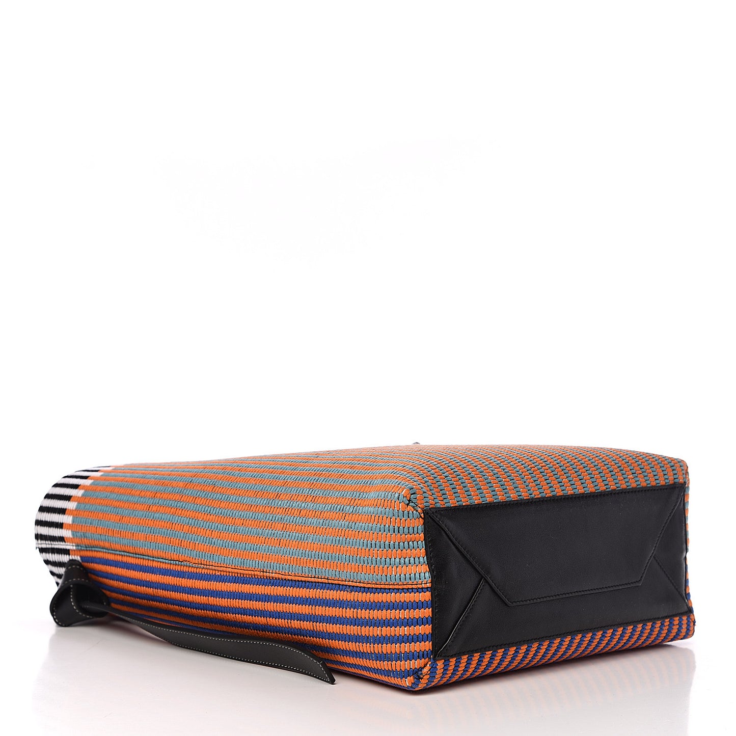 Woven Canvas Small Twisted Cabas Multicolor