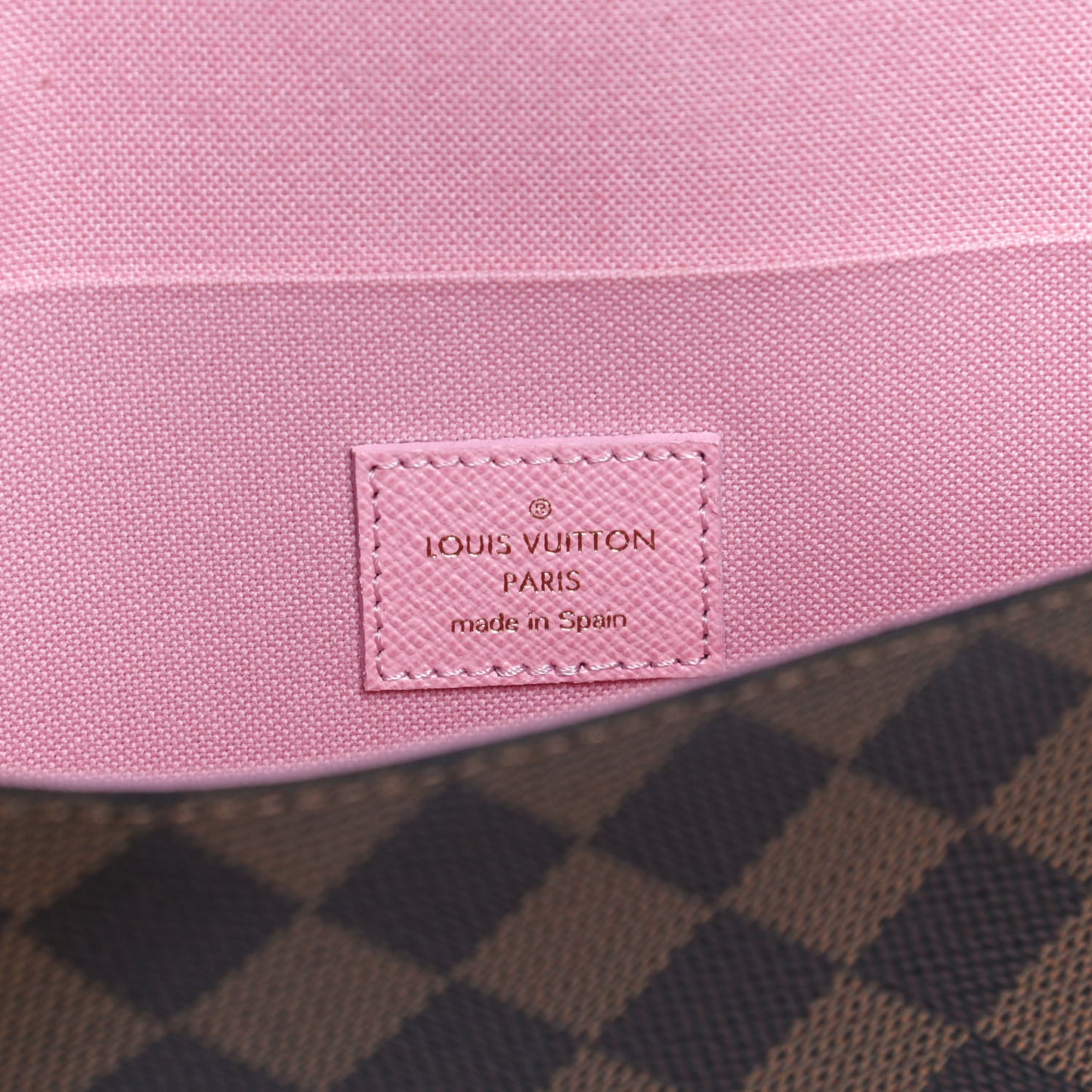 Damier Ebene Studded Pochette Felicie Chain Wallet