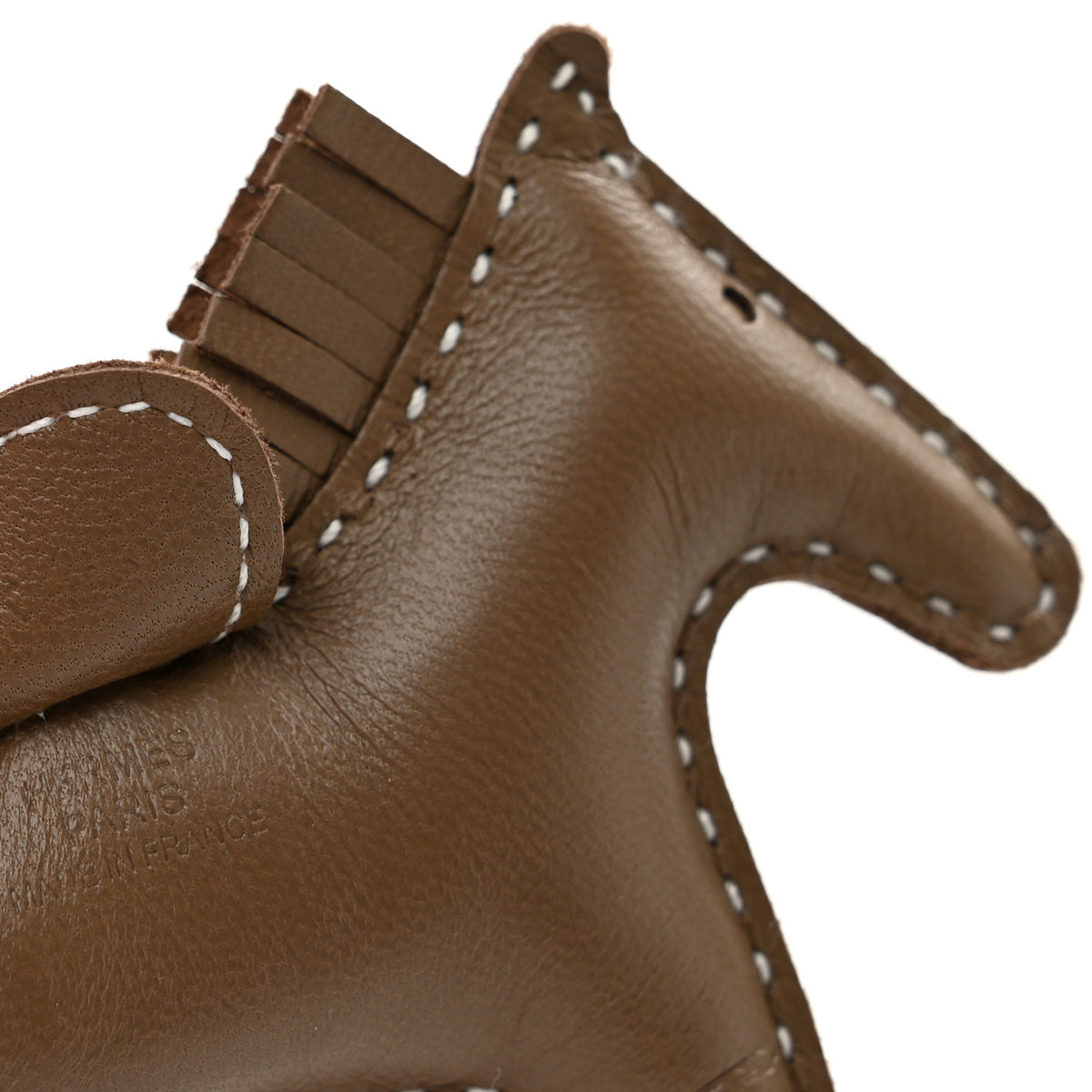Milo Lambskin Grigri Rodeo Horse Bag Charm PM Etoupe