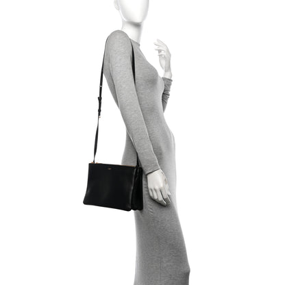 Celine Lambskin Large Trio Crossbody Bag Black 2 of 13