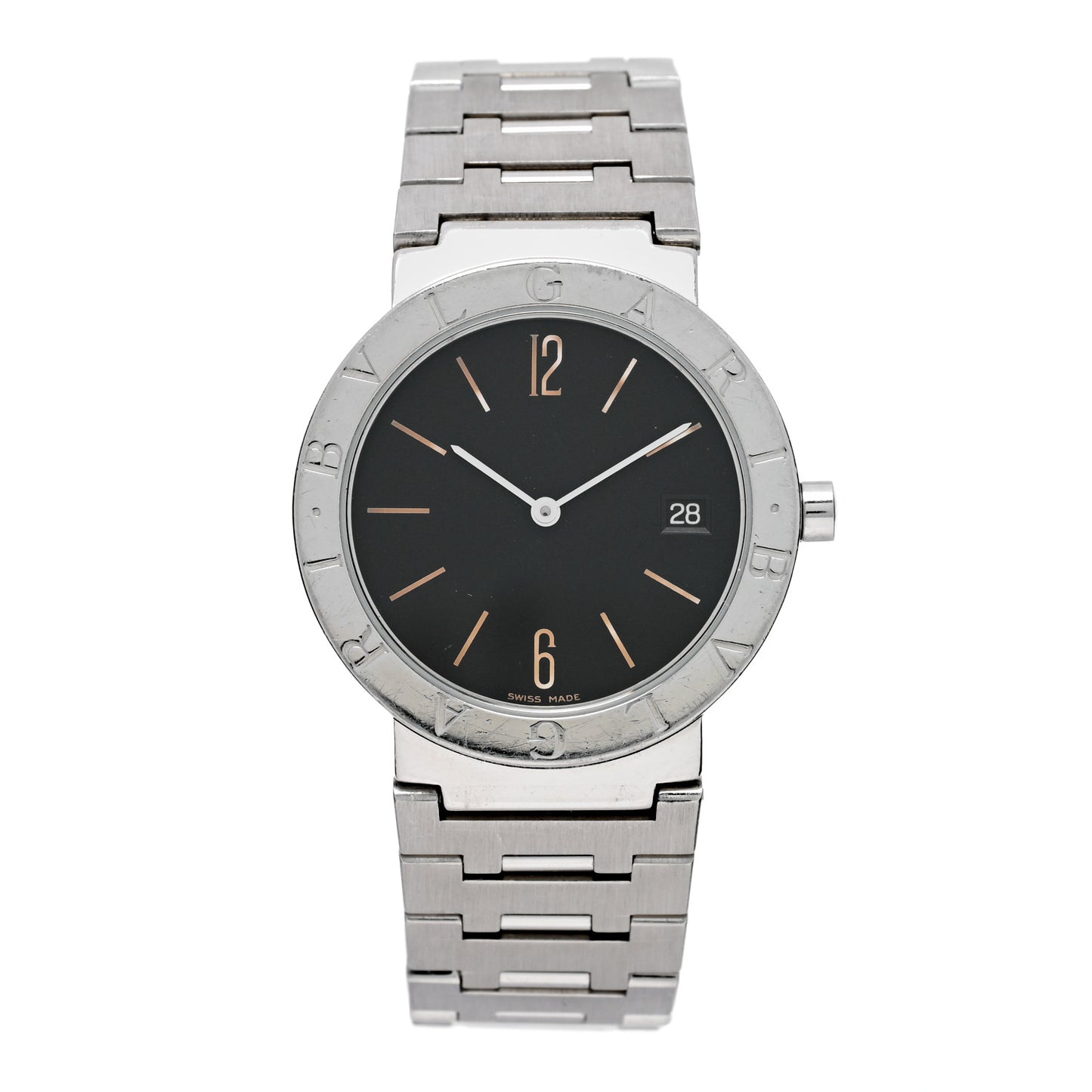 Stainless Steel 33mm Quartz Watch Black