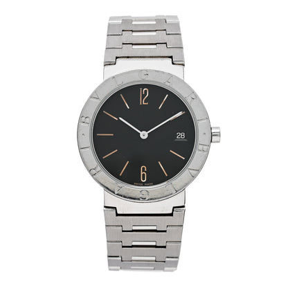 Bulgari Stainless Steel 33mm Quartz Watch Black 1 of 5