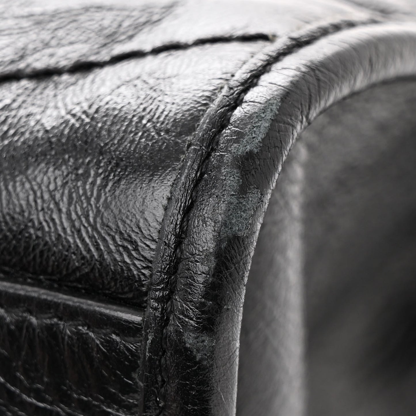 Crinkled Calfskin Matelasse Monogram Large Niki Shopper Tote Black