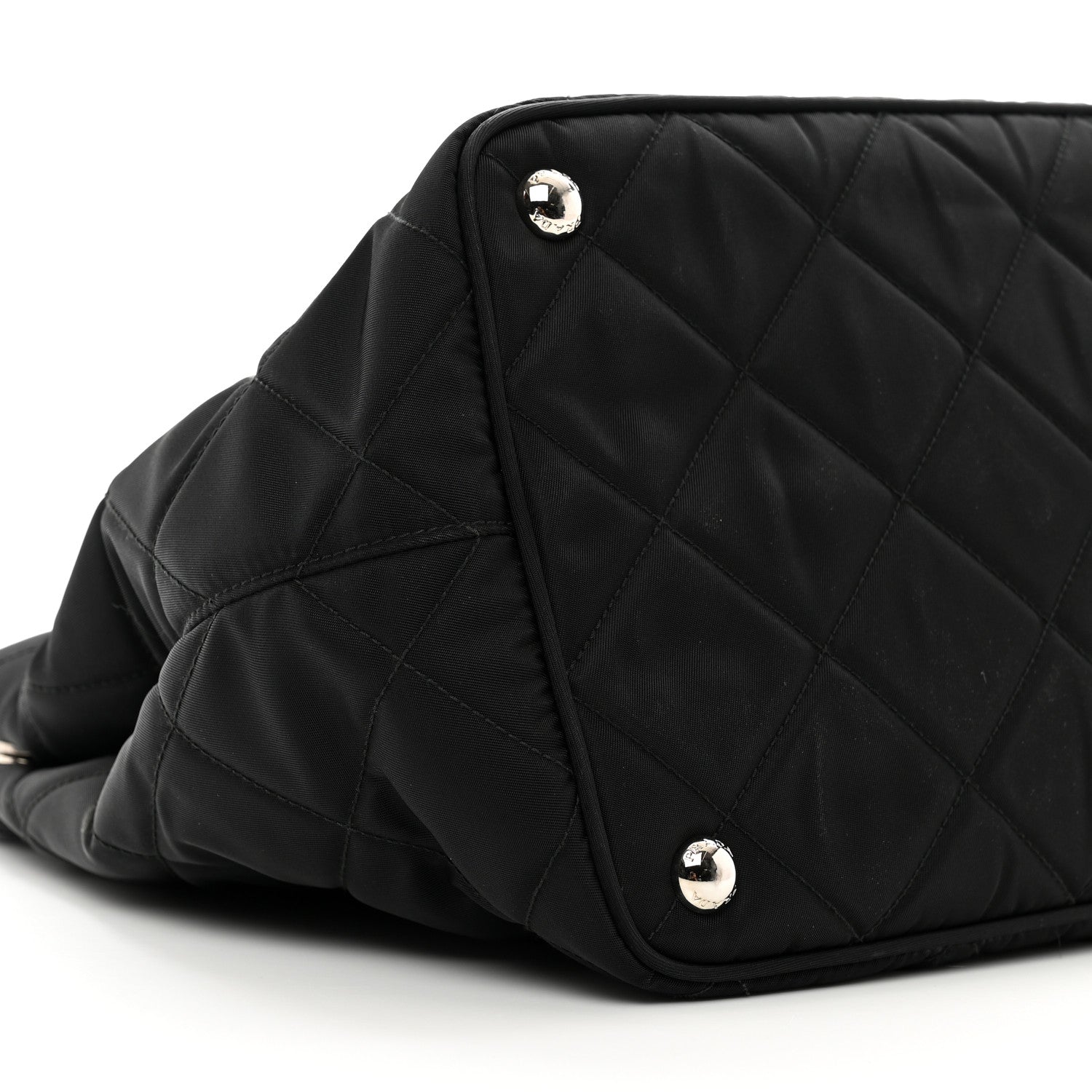 Prada Nylon Tessuto Impuntu Quilted Tote Black 8 of 9