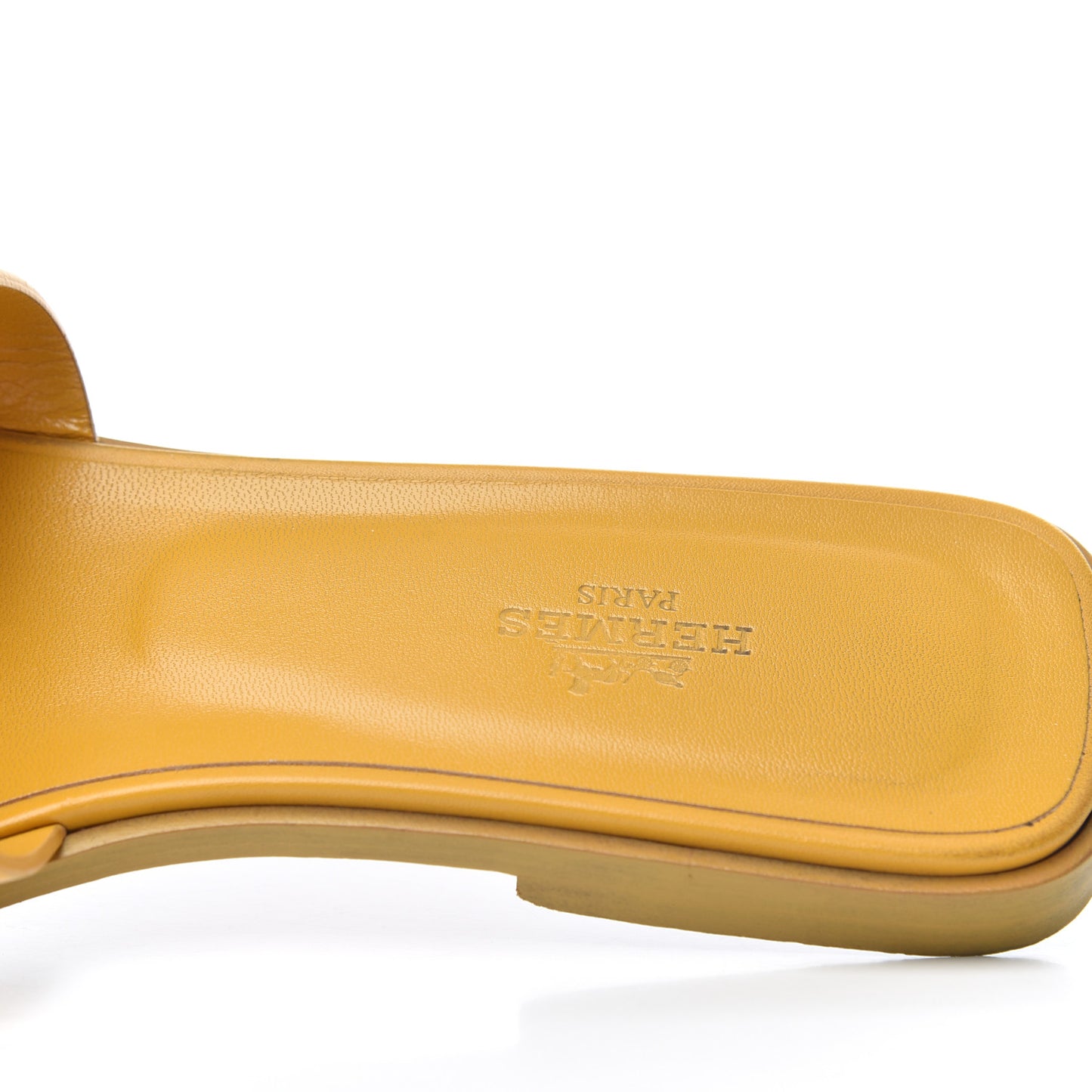 Box Calfskin Oran Sandals 38 Jaune Citron
