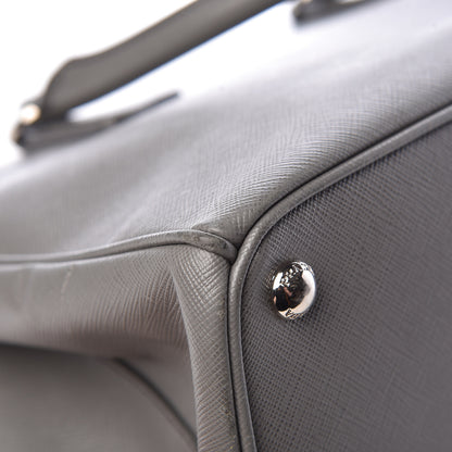 Prada Saffiano Small Galleria Double Zip Tote Marmo 17 of 18