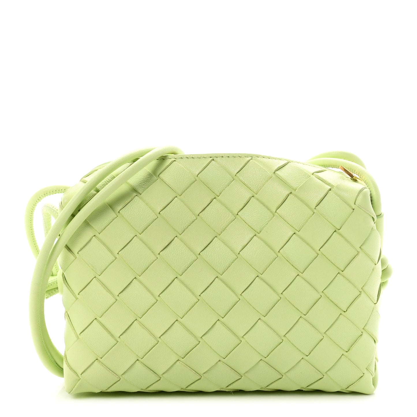 Nappa Intrecciato Mini Loop Camera Bag Fennel