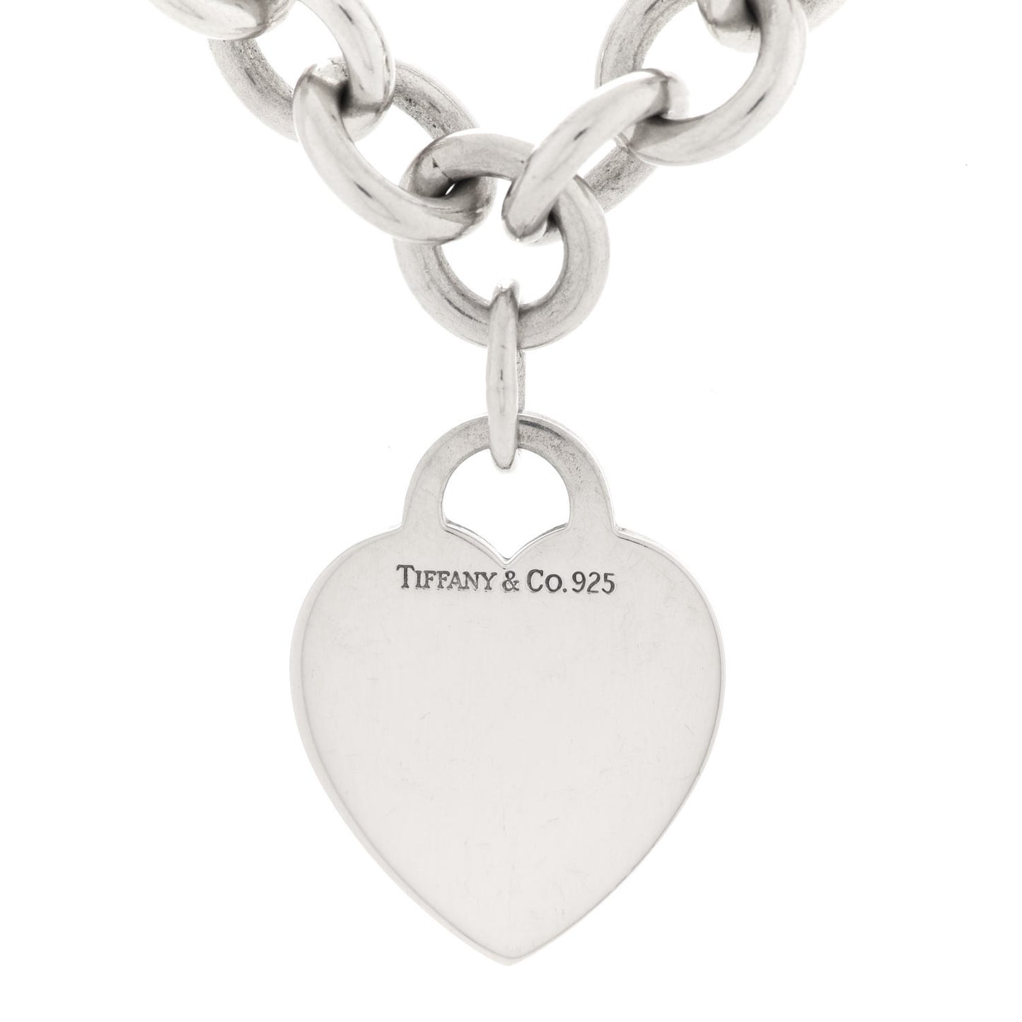 Sterling Silver Heart Tag Necklace
