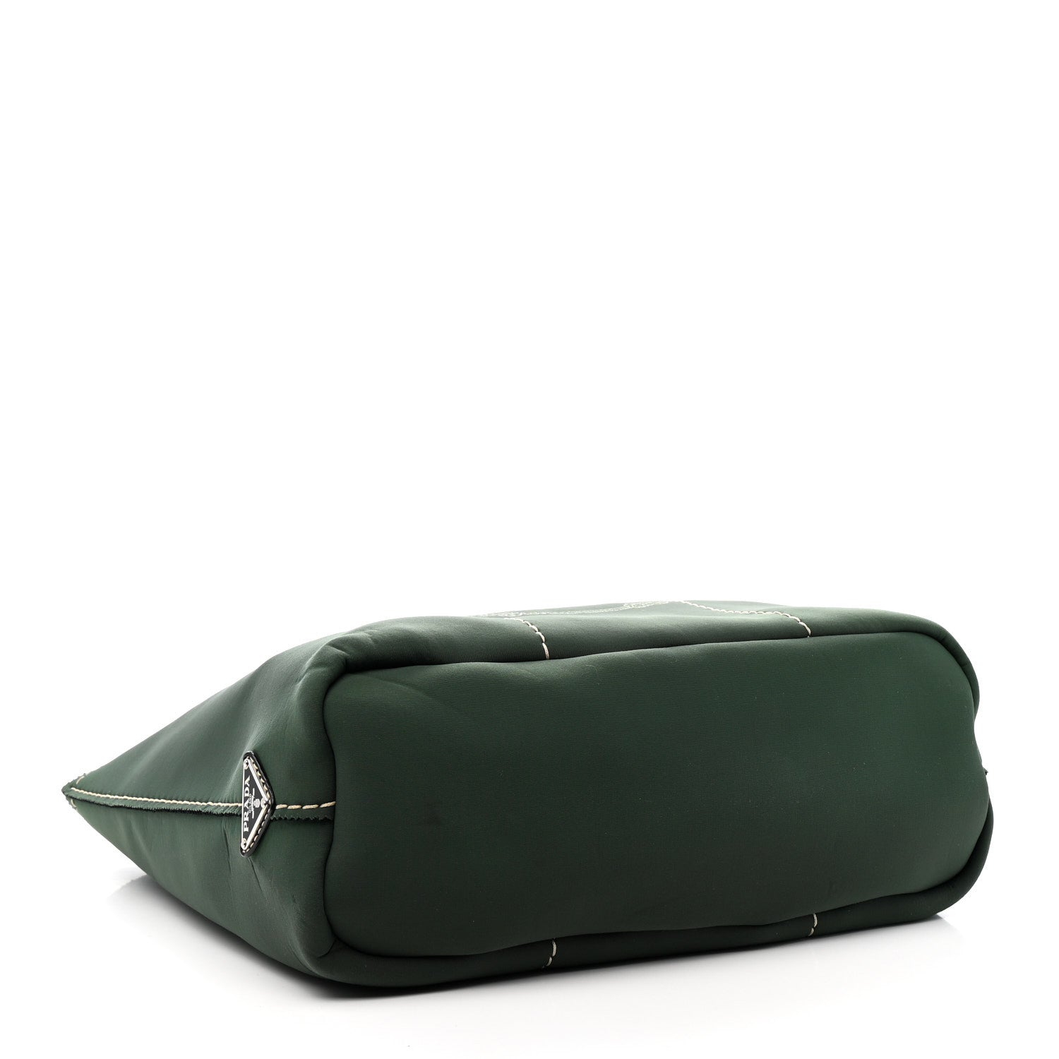 Prada Neoprene Shopping Logo Tote Green 1777354 – FASHIONPHILE