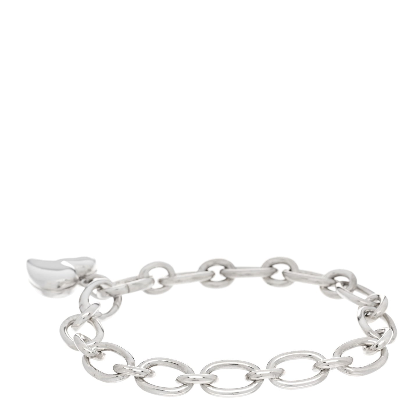 Sterling Silver Heart Locket Charm Bracelet