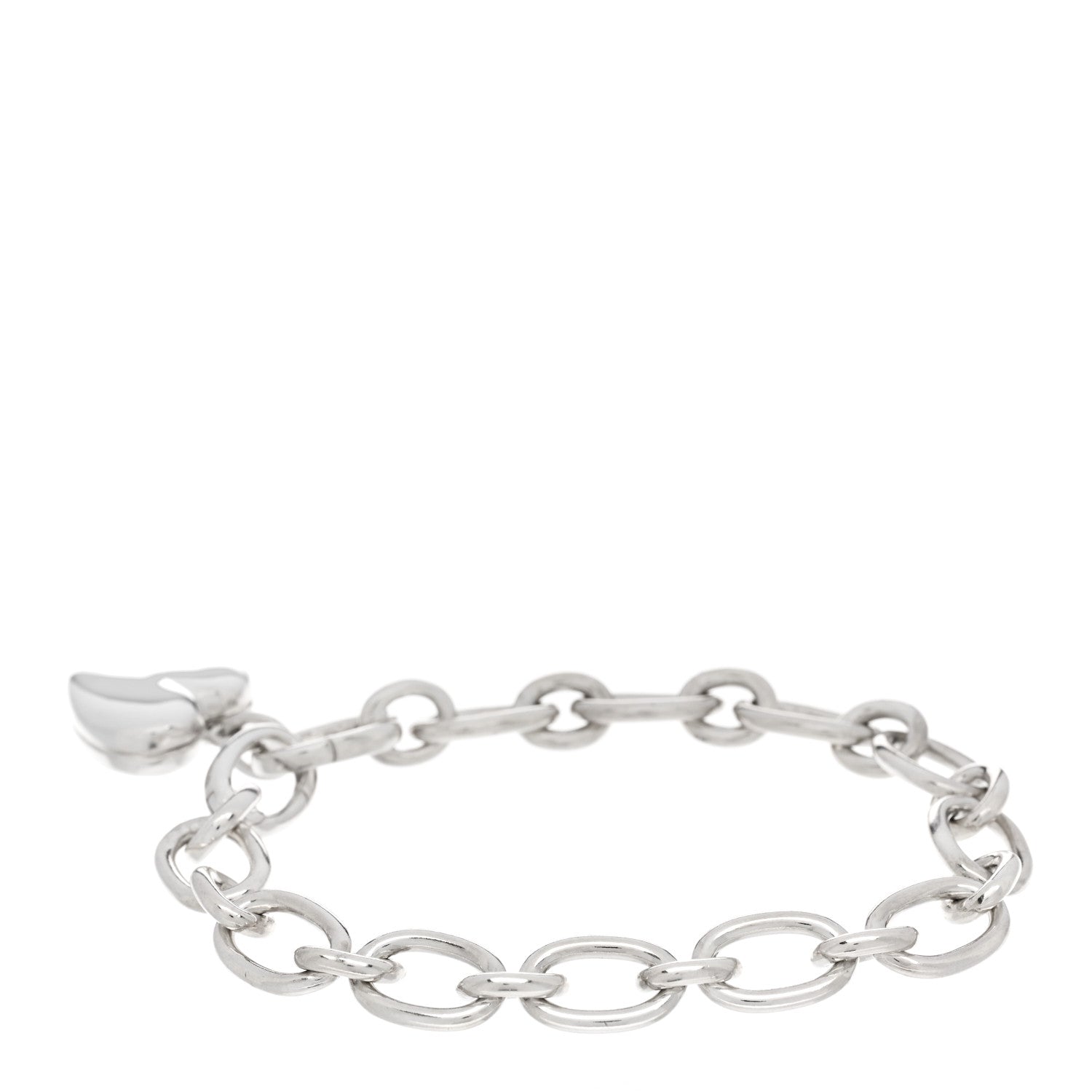 Tiffany Sterling Silver Heart Locket Charm Bracelet 2 of 5