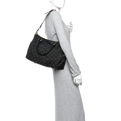 Louis Vuitton Denim Neo Cabby MM Black 2 of 9