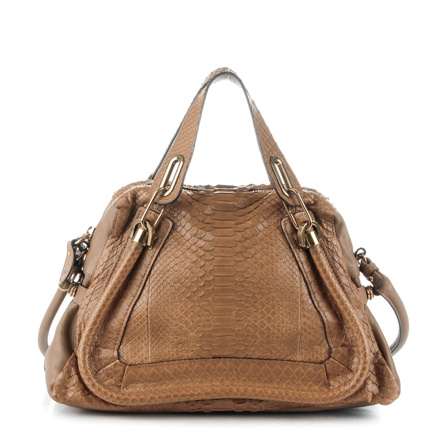 Chloe Python Medium Paraty Speculoos Brown 1 of 8