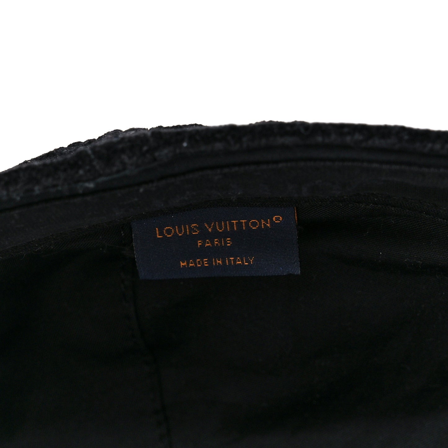 Jacquard Velvet Monogram Cap M Black