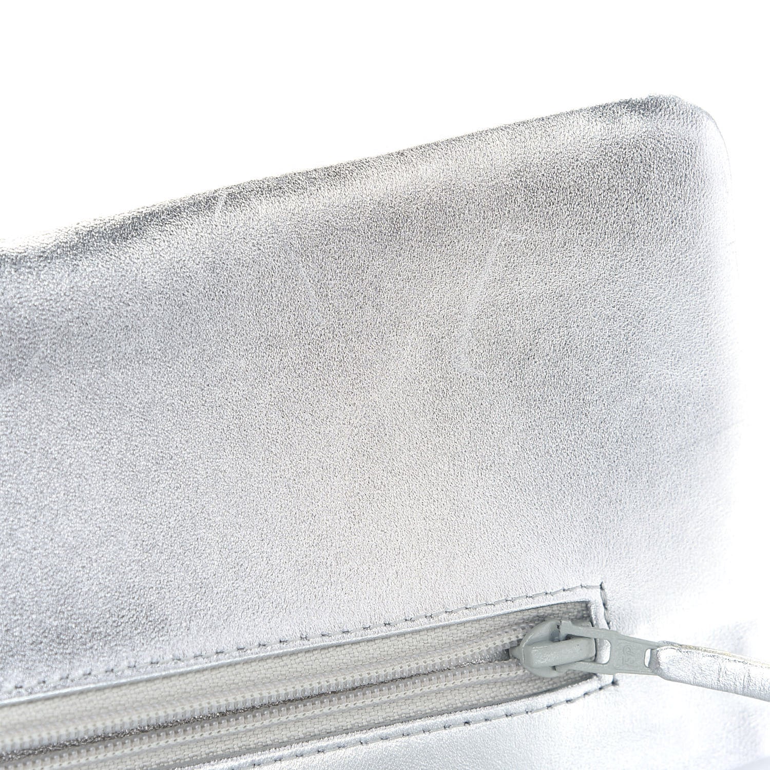 Chanel Metallic Lambskin Quilted Medium Double Flap Silver 11 of 15