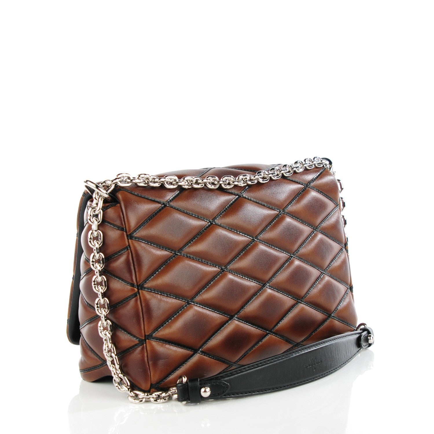 Louis Vuitton LOUIS VUITTON Lambskin Malletage GO-14 MM Brown 3 of 7