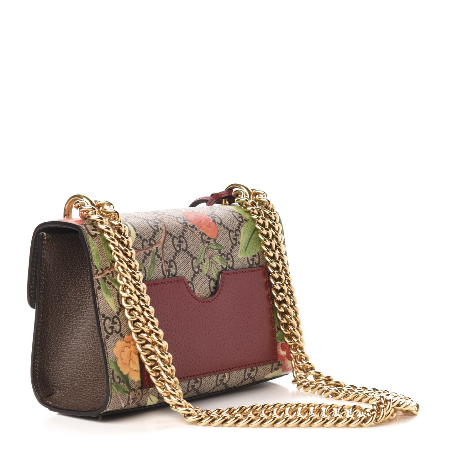 GG Supreme Monogram Tian Small Padlock Shoulder Bag Beige Multicolor New Acero