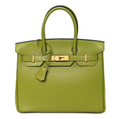 Hermes Chevre Mysore Birkin 30 Vert Anis 1 of 12