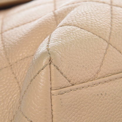 Chanel Caviar Quilted Jumbo Kelly Flap Beige Clair 16 of 19