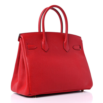 Hermes Epsom Birkin 30 Rouge Casaque 3 of 12