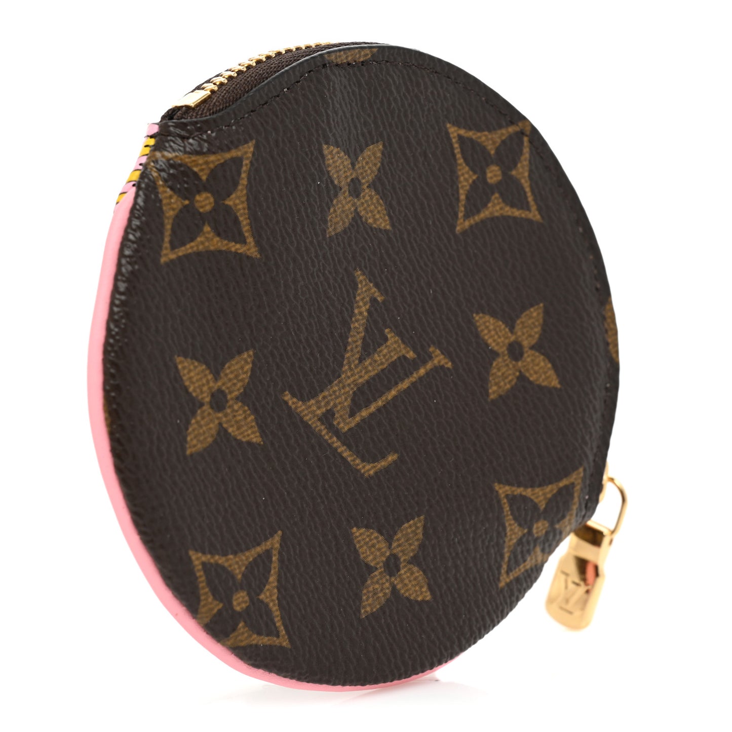 Monogram 2020 Christmas Animation Swing Ride Round Coin Purse Pink Poppy